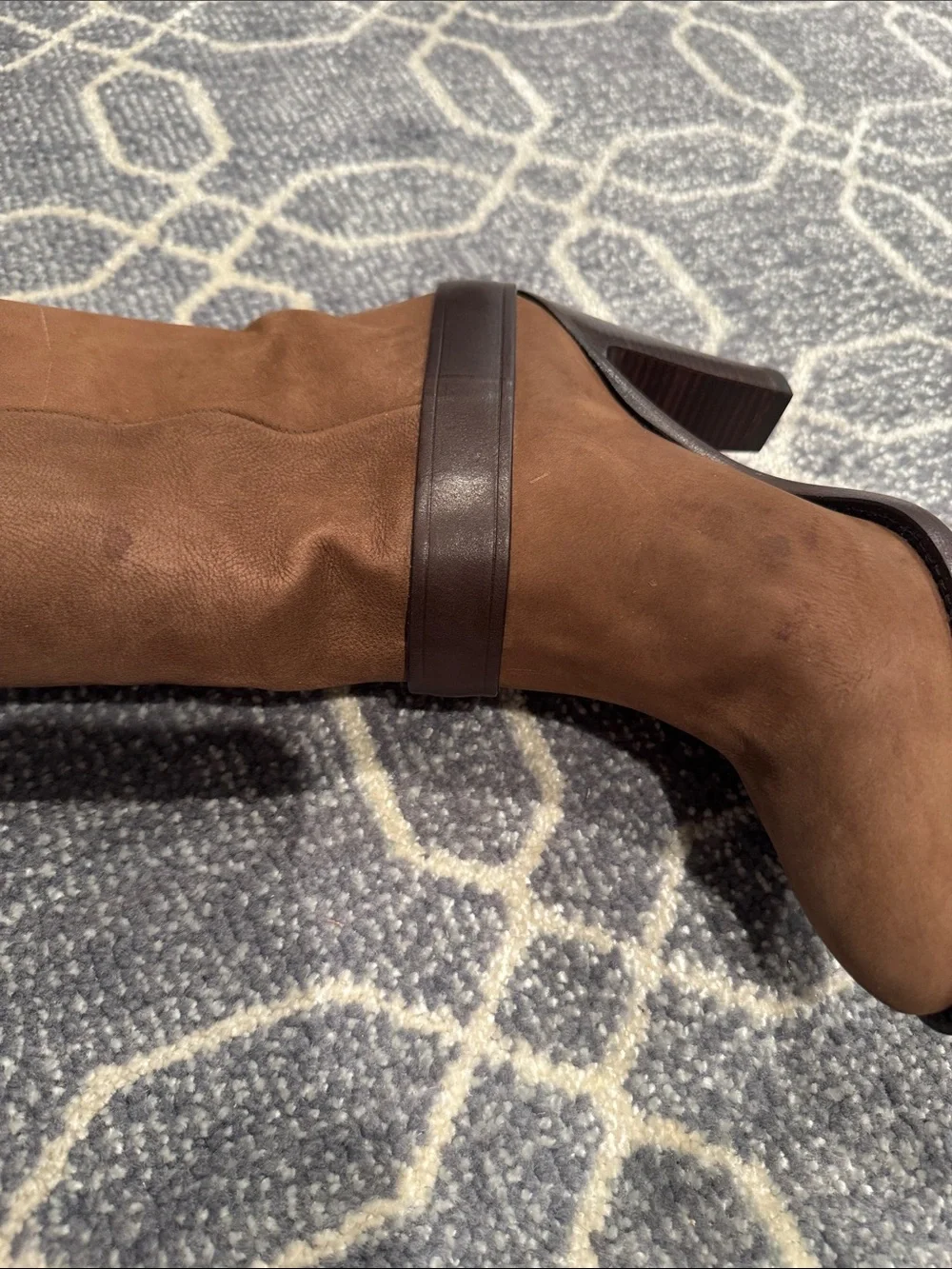 Brown Suede Over-the-Knee Boots with boot hangar included